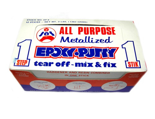 SOS Products EP-4-CASE - Epoxy Putty Stick for 1001 Uses! This reinforced sealant comes in a 4 oz (114 grams) tube. Simply tear off, mix and fix. SOS Products EP-4-CASE - Epoxy Putty Stick for 1001 Uses! This reinforced sealant comes in a 4 oz (114 grams) tube. Simply tear off, mix and fix.