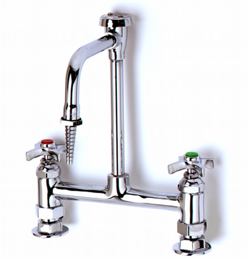 T&S Brass - BL-5715-08 - Lab Mixing Faucet, Deck Mounted, Rigid Vacuum Breaker Nozzle, Serrated Tip, 4-Arm Handles T&S Brass - BL-5715-08 - Lab Mixing Faucet, Deck Mounted, Rigid Vacuum Breaker Nozzle, Serrated Tip, 4-Arm Handles