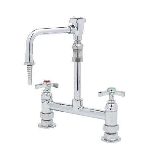 T&S Brass - BL-5715-09 - Lab Mixing Faucet, Deck Mount, Swivel Vacuum Breaker Nozzle, Serrated Tip, 4-Arm Handles T&S Brass - BL-5715-09 - Lab Mixing Faucet, Deck Mount, Swivel Vacuum Breaker Nozzle, Serrated Tip, 4-Arm Handles