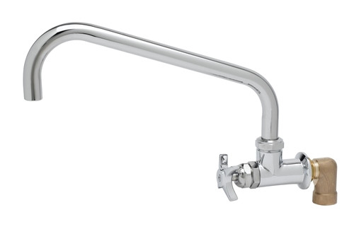 T&S Brass BF-0299-12 - Single Wall Mount Big-Flo Faucet, 12-inch Swing Nozzle, 00Ll Street Elbow