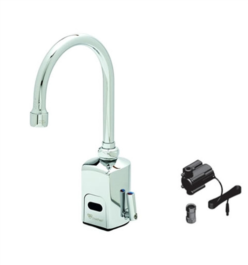 T&S Brass EC-3130-HG - ChekPoint Above Deck Electronic Faucet, Single Hole Deck Mount, Swivel Gooseneck, HydroGenerator