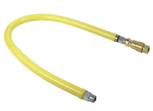 T&S Brass - HG-4F-48SK - Gas Hose w/Quick Disconnect, 1-1/4-inch NPT, 48-inch Long, Installation Kit and SwiveLink Fittings