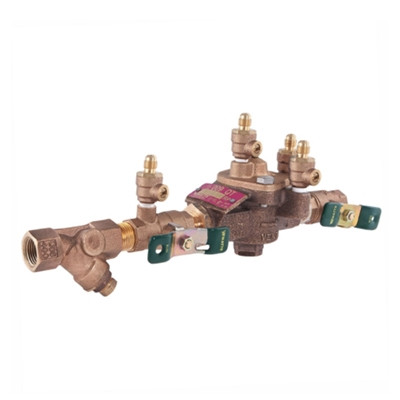 Watts 3/8 LF009-QT-S  - 3/8 IN Lead Free Reduced Pressure Zone Assembly with Strainer (122605)