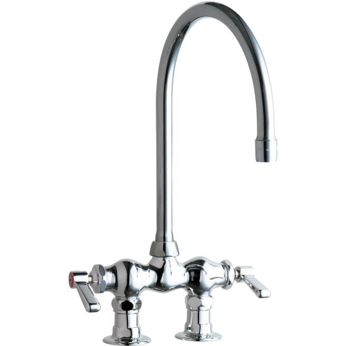 Chicago Faucets - 772-GN8AE3ABCP - 3-3/8-inch Center Deck Mounted Sink Faucet Chicago Faucets - 772-GN8AE3ABCP - 3-3/8-inch Center Deck Mounted Sink Faucet