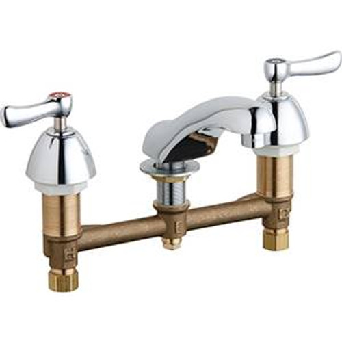Chicago Faucets - 404-VE2805ABCP - Widespread Lavatory Faucet Chicago Faucets - 404-VE2805ABCP - Widespread Lavatory Faucet