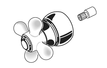 American Standard 50078-0200A - WH Porcelain Cross Hdle Kit