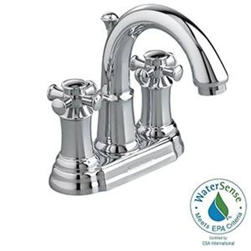 American Standard 7420.221.002 Portsmouth 2-Handle 4" Centerset High-Arc Bathroom Faucet w/ Cross Handles (Chrome)