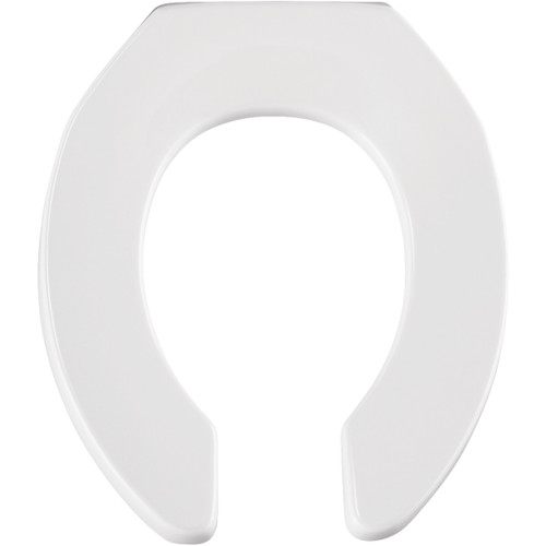 955SSCT 000 - Bemis Round Open Front Commercial Toilet Seat with Self-Sustaining Check Hinge, White
