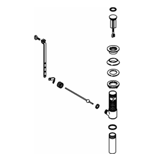 Kohler 1037023-CP - Polished Chrome Drain w/Overflow