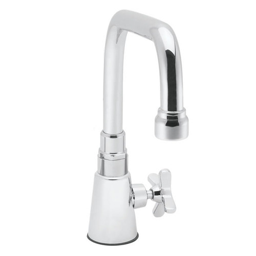 Speakman SC-7111-12 - Commander single hanldle lab faucet with 12-inch deep tubular swing spout rigid or swivel and cross handle