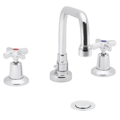 Speakman SC-3011-12 - Commander widespread faucet with 12-inch deep tubular swing spout rigid or swivel and cross handles