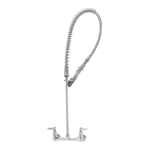T&S Brass - B-0133-CR-C - Easy Install Pre-Rinse Faucet - Spring Action, Cerama Cartridges, Wall Mount, Low-Flow Spray Valve T&S Brass - B-0133-CR-C - Easy Install Pre-Rinse Faucet - Spring Action, Cerama Cartridges, Wall Mount, Low-Flow Spray Valve