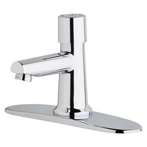 Chicago Faucets 3500-8E2805ABCP - 8-inch Center Single Supply Metering Sink Faucet Chicago Faucets 3500-8E2805ABCP - 8-inch Center Single Supply Metering Sink Faucet