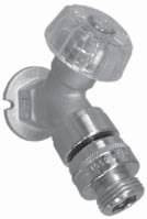 Woodford 26C-BR-MH Model 26 Chrome Wall Faucet C Inlet, Rough Brass, Metal Handle