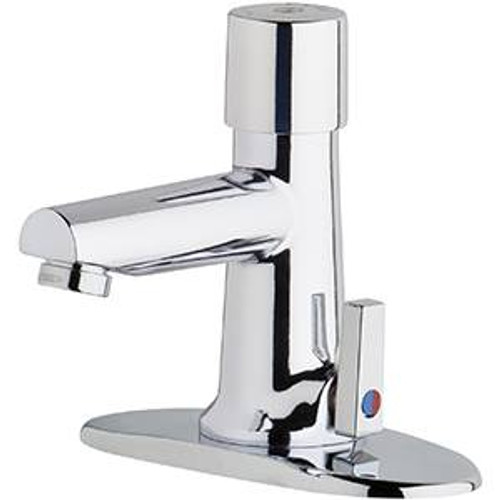 Chicago Faucets 3502-4E2805ABCP - 4-inch Center Hot and Cold Water Metering Mixing Sink Faucet Chicago Faucets 3502-4E2805ABCP - 4-inch Center Hot and Cold Water Metering Mixing Sink Faucet