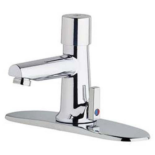 Chicago Faucets 3502-8E2805ABCP - 8-inch Center Hot and Cold Water Metering Mixing Sink Faucet Chicago Faucets 3502-8E2805ABCP - 8-inch Center Hot and Cold Water Metering Mixing Sink Faucet
