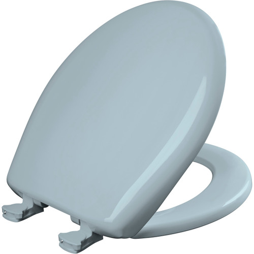 200SLOWT 344 - Bemis Round Plastic Toilet Seat with Whisper-Close Hinge, Heron Blue