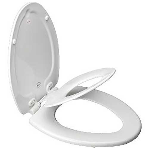 Bemis 1583SLOW 000 - Elongated Next Step Whisper-Close Toilet Seat, White