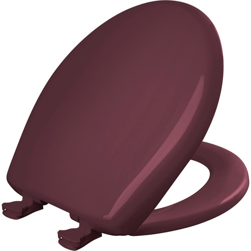 200SLOWT 373 - Bemis Round Plastic Toilet Seat with Whisper-Close Hinge, Loganberry