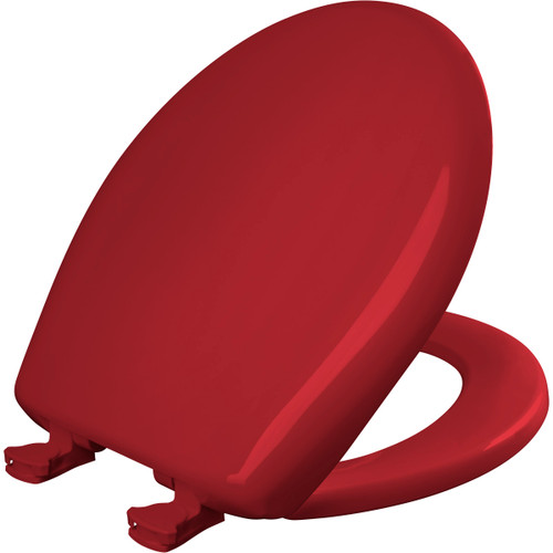 200SLOWT 153 - Bemis Round Plastic Toilet Seat with Whisper-Close Hinge, Red