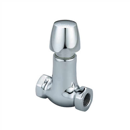 Central Brass 0336-N2-3/8 Slow-Close Straight Stop, Chrome