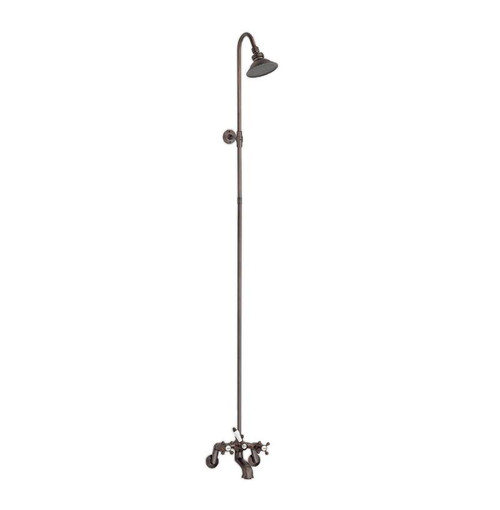 Cheviot 5158-PB Bathtub Filler & Overhead Shower Combination, Polished Brass Faucet