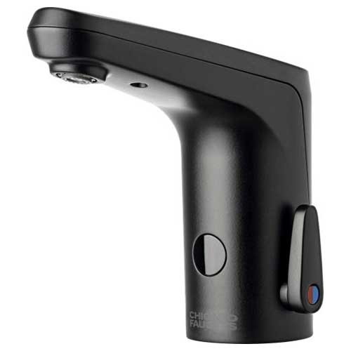 Chicago Faucets E80-A11A-17ABMBT E-Tronic 80 thermostatic sensor faucet, matte black