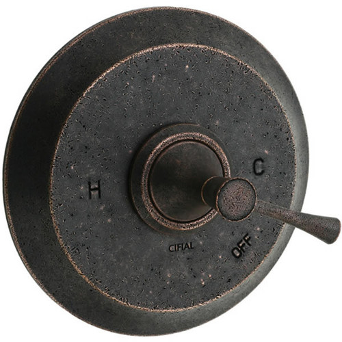 Cifial 245.606.D15 - Brookhaven Pressure Balance Mixing Valve Trim without Diverter Crown Lever - Distressed Bronze