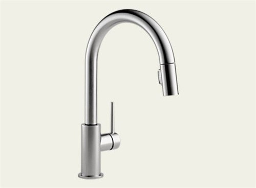 Delta 9159-AR-DST Trinsic: Single Handle Pull-Down Kitchen Faucet, Arctic Stainless Delta 9159-AR-DST Trinsic: Single Handle Pull-Down Kitchen Faucet, Arctic Stainless