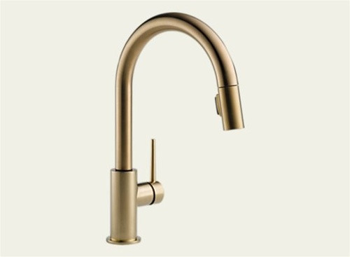 Delta 9159-CZ-DST Trinsic: Single Handle Pull-Down Kitchen Faucet, Champagne Bronze Delta 9159-CZ-DST Trinsic: Single Handle Pull-Down Kitchen Faucet, Champagne Bronze
