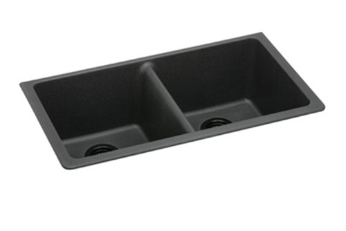Elkay - ELGU3322BK0 - E-Granite Undermounted Double Bowl Sink, Black Elkay - ELGU3322BK0 - E-Granite Undermounted Double Bowl Sink, Black