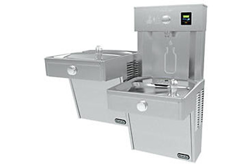Elkay LVRCTL8WS2K - Filtered Vandal-Resistant EZH2O® Bottle Filling Station with Bi-Level Vandal-Resistant Cooler