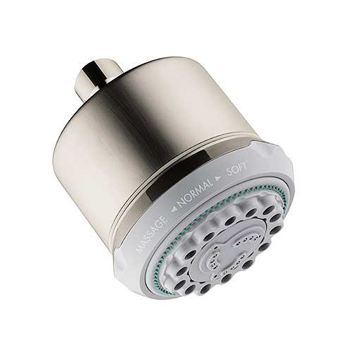 Hansgrohe 28496821 Clubmaster Showerhead 3-Jet, 2.5 GPM, Brushed Nickel
