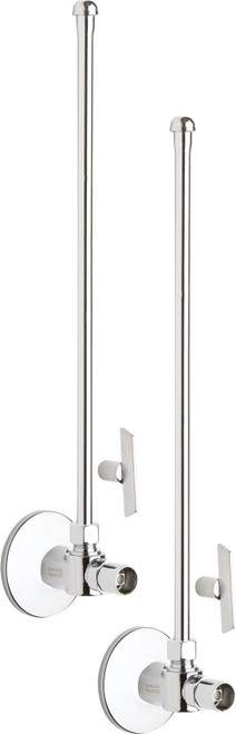 Chicago Faucets STB-11-11-PR-AB - Ball Angle Stop, Loose Key with 12-inch Riser and Wall Flange, 3/8-inch Female NPT x 3/8-inch Compression - One Pair Chicago Faucets STB-11-11-PR-AB - Ball Angle Stop, Loose Key with 12-inch Riser and Wall Flange, 3/8-inch Female NPT x 3/8-inch Compression - One Pair