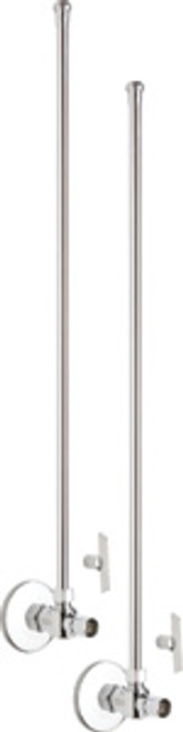 Chicago Faucets STB-31-12-PR-AB - Ball Angle Stop, Loose Key with 20-inch Riser and Wall Flange, 1/2-inch Compression x 3/8-inchCompression - One Pair Chicago Faucets STB-31-12-PR-AB - Ball Angle Stop, Loose Key with 20-inch Riser and Wall Flange, 1/2-inch Compression x 3/8-inchCompression - One Pair