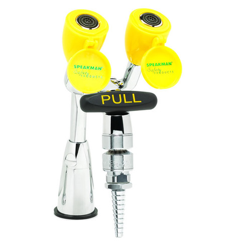 Speakman SEF-1000-ST - Retrofit Eyesaver gooseneck faucet combining an eyewash & faucet that work independently.  8' spread gooseneck.