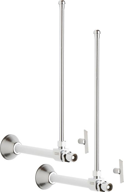 Chicago Faucets STC-51-11-PR-AB - Compression Angle Stop, Loose Key with 12-inch Riser and Wall Flange, 1/2-inch Copper w/5-inch extension x 3/8-inch Compression - One Pair Chicago Faucets STC-51-11-PR-AB - Compression Angle Stop, Loose Key with 12-inch Riser and Wall Flange, 1/2-inch Copper w/5-inch extension x 3/8-inch Compression - One Pair