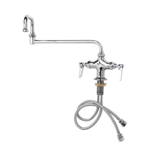 T&S Brass - B-0250-BRASS - Double Pantry Faucet, Single Hole Base, 4-inch Spreader, 18-inch DJN, Brass Handles T&S Brass - B-0250-BRASS - Double Pantry Faucet, Single Hole Base, 4-inch Spreader, 18-inch DJN, Brass Handles