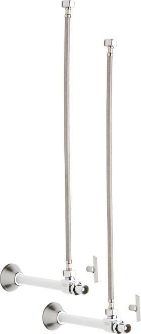 Chicago Faucets STC-52-13-PR-AB - Compression Angle Stop, Loose Key with 20-inch Riser and Wall Flange, 1/2-inch Copper w/5-inch extension x 1/2-inch Compression - One Pair Chicago Faucets STC-52-13-PR-AB - Compression Angle Stop, Loose Key with 20-inch Riser and Wall Flange, 1/2-inch Copper w/5-inch extension x 1/2-inch Compression - One Pair