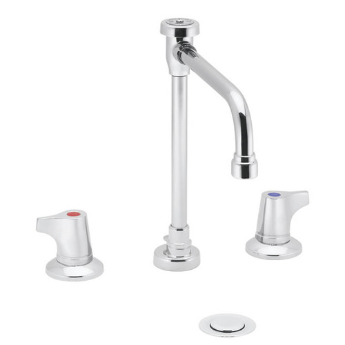 Speakman SC-3018-VB8 - Commander widespread faucet with 8-inch deep rigid vacuum breaker spout and wing handles