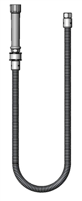 T&S Brass B-0044-H-SWV 44" SS Flexible Hose w/ Gray Handle & PRSV Swivel T&S Brass B-0044-H-SWV 44" SS Flexible Hose w/ Gray Handle & PRSV Swivel