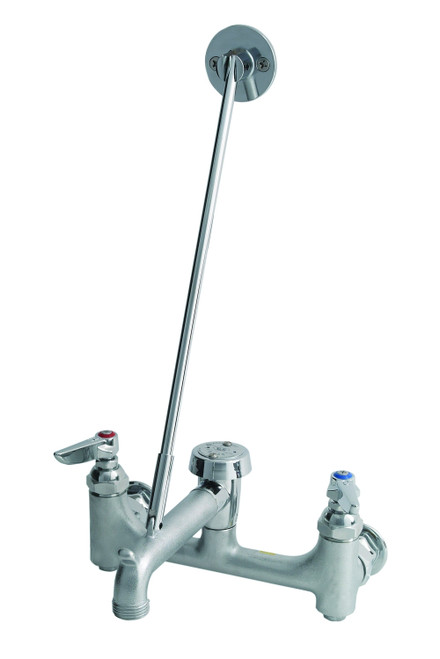 T&S Brass - B-0665-BSTRM - Service Sink Faucet, Wall Mount, 8-inch Centers, Built-In Stops, Vacuum Breaker, Rough (Qty. 6 T&S Brass - B-0665-BSTRM - Service Sink Faucet, Wall Mount, 8-inch Centers, Built-In Stops, Vacuum Breaker, Rough (Qty. 6