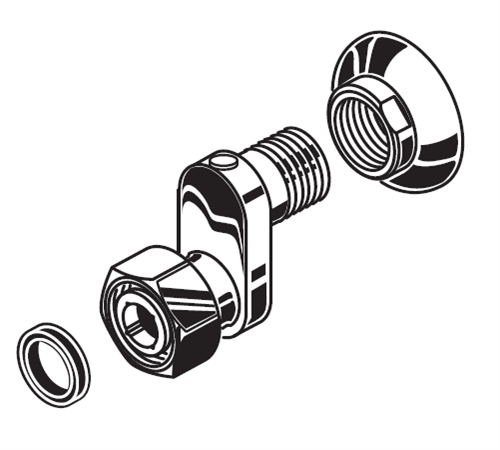 American Standard M950061-0020A Shank Female Eccentric Wstops Shrt-Esch