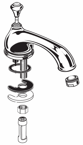 American Standard M961725-0020A - Chrome Plated Lavatory Spout Kit