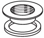 American Standard M962457-2240A Flange & Washer F/Ez Metal Drain