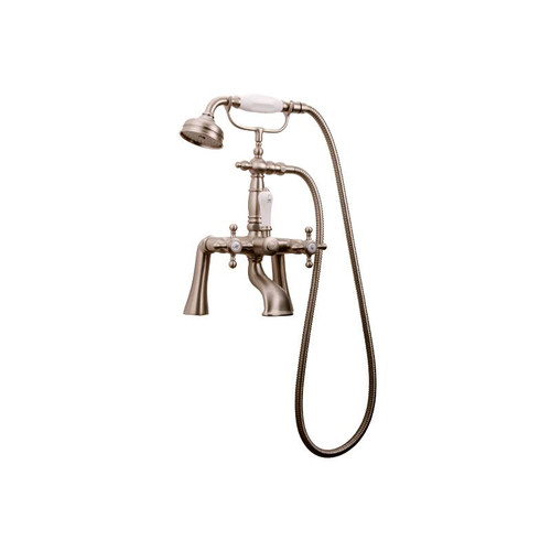 Graff - G-3890-C2-SN - Canterbury Collection Exposed Deck-Mounted Tub Filler with Handshower Set Graff - G-3890-C2-SN - Canterbury Collection Exposed Deck-Mounted Tub Filler with Handshower Set