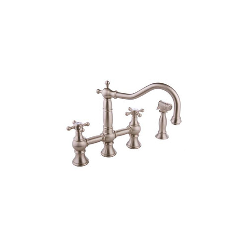 Graff - G-4845-C2-SN - Canterbury Collection Hampton Bridge Kitchen Faucet with Side Spray Graff - G-4845-C2-SN - Canterbury Collection Hampton Bridge Kitchen Faucet with Side Spray