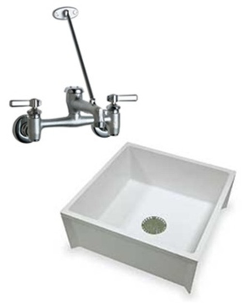 Try this Service Sink Combo Deal Package including the Chicago Faucets 897-RCF Service Faucet and Mustee 24x24 Inch Floor Mounted Mop Sink. Try this Service Sink Combo Deal Package including the Chicago Faucets 897-RCF Service Faucet and Mustee 24x24 Inch Floor Mounted Mop Sink.