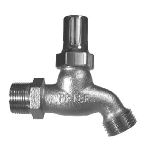 Prier Products - C-238NP.75 - Loose Key Heavy Pattern Hose Bibb, 3/4-inch MPT Inlet Satin Nickel Plated