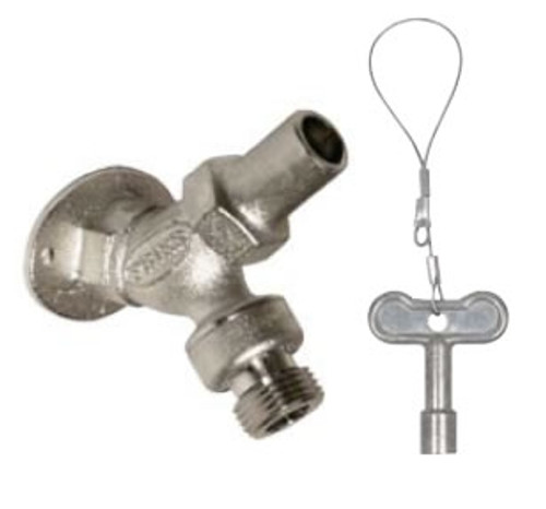 Prier Products - C-255NP.75 - Loose Key Angle Sill Faucet, Anti-Siphon, 3/4-inch FPT, Satin Nickel Plated Prier Products - C-255NP.75 - Loose Key Angle Sill Faucet, Anti-Siphon, 3/4-inch FPT, Satin Nickel Plated